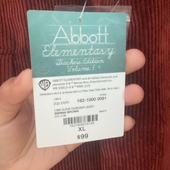 BNWT Abbot Elementary Long Sleeve Corduroy Jacket - Picture 4 of 7